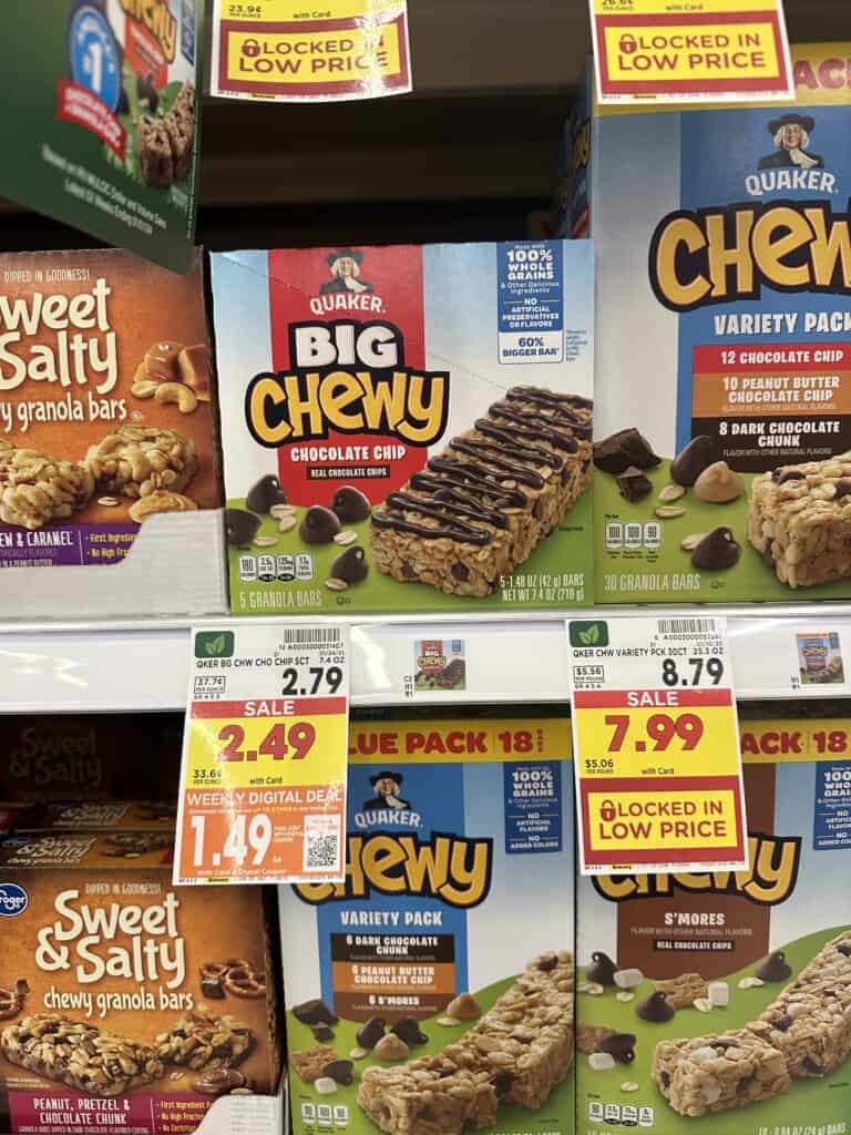 Quaker Chewy Bars Kroger Shelf Image 