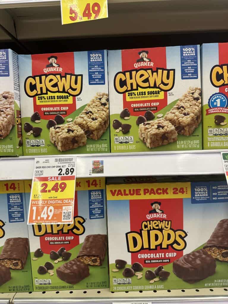 Quaker Chewy Bars Kroger Shelf Image 
