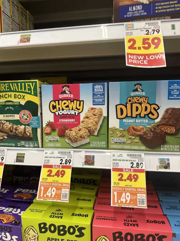 Quaker Chewy Bars Kroger Shelf Image 