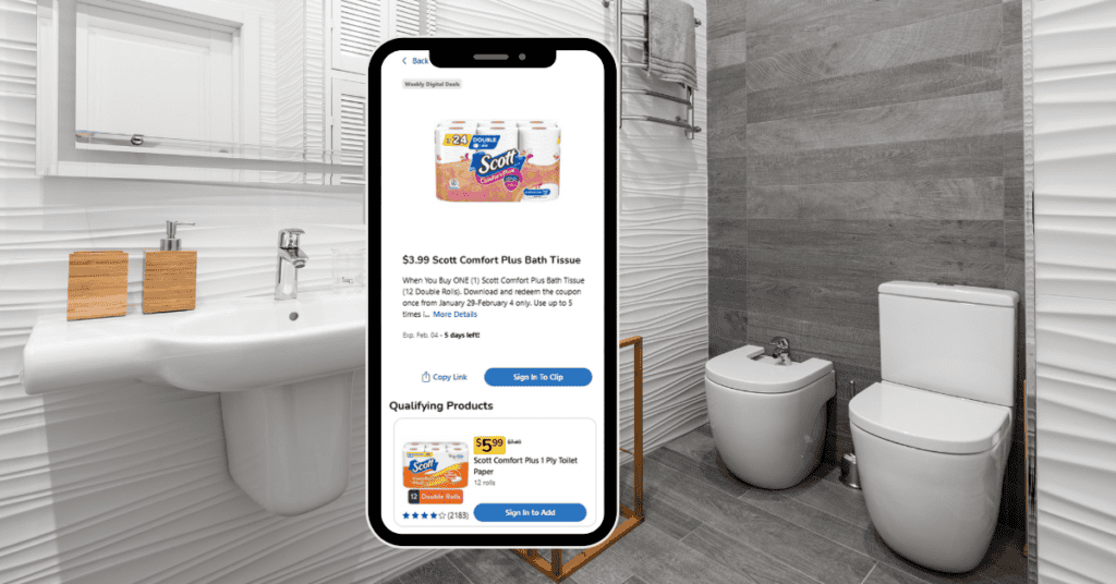 Scott Toilet Paper Kroger Digital Coupon
