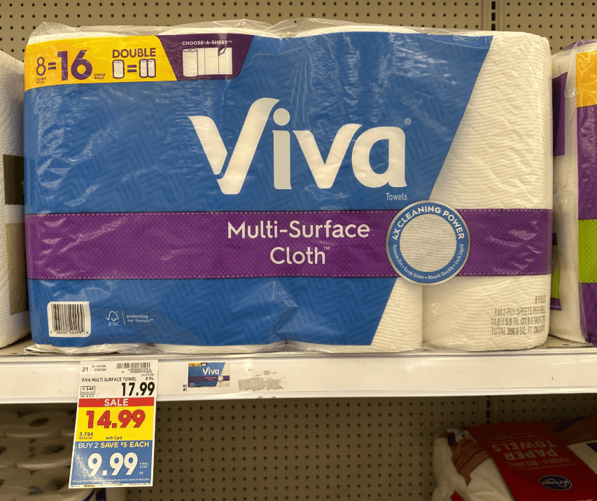 Viva Paper Towels Kroger Shelf Image