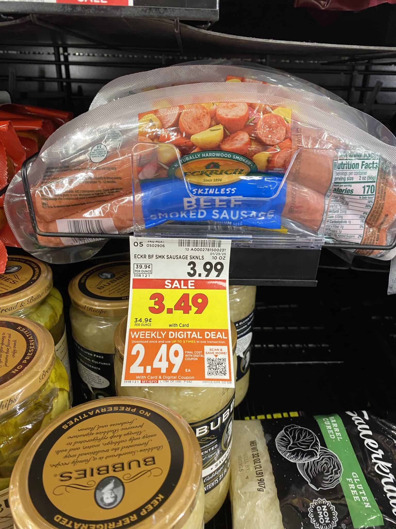 Eckrich Smoked Sausage as low as $2.49! - Kroger Krazy