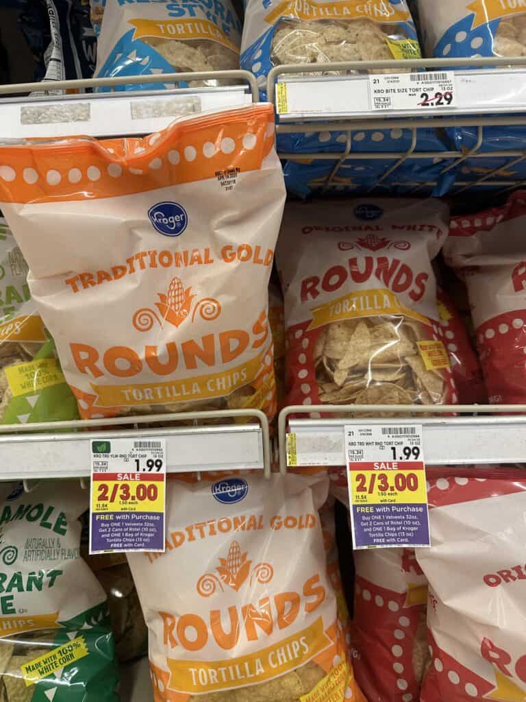 kroger tortilla chips shelf image (3)