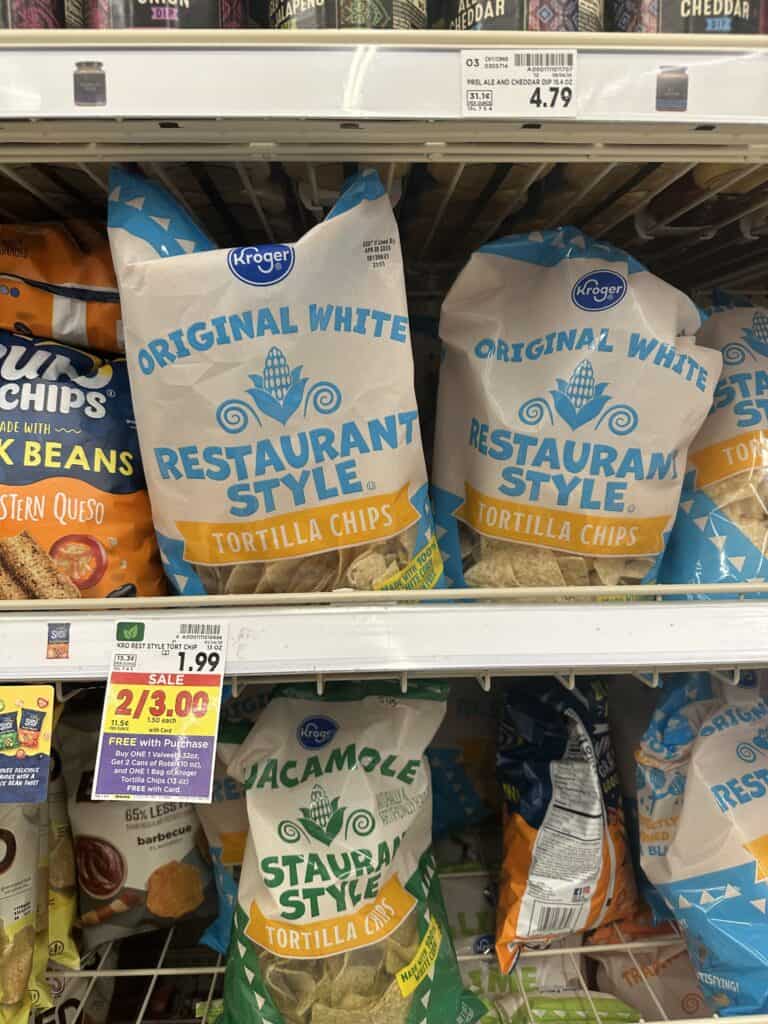 kroger tortilla chips shelf image (3)