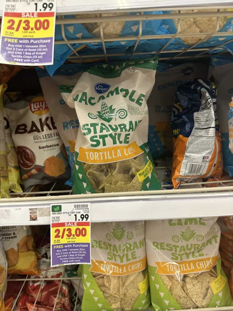 kroger tortilla chips shelf image (3)