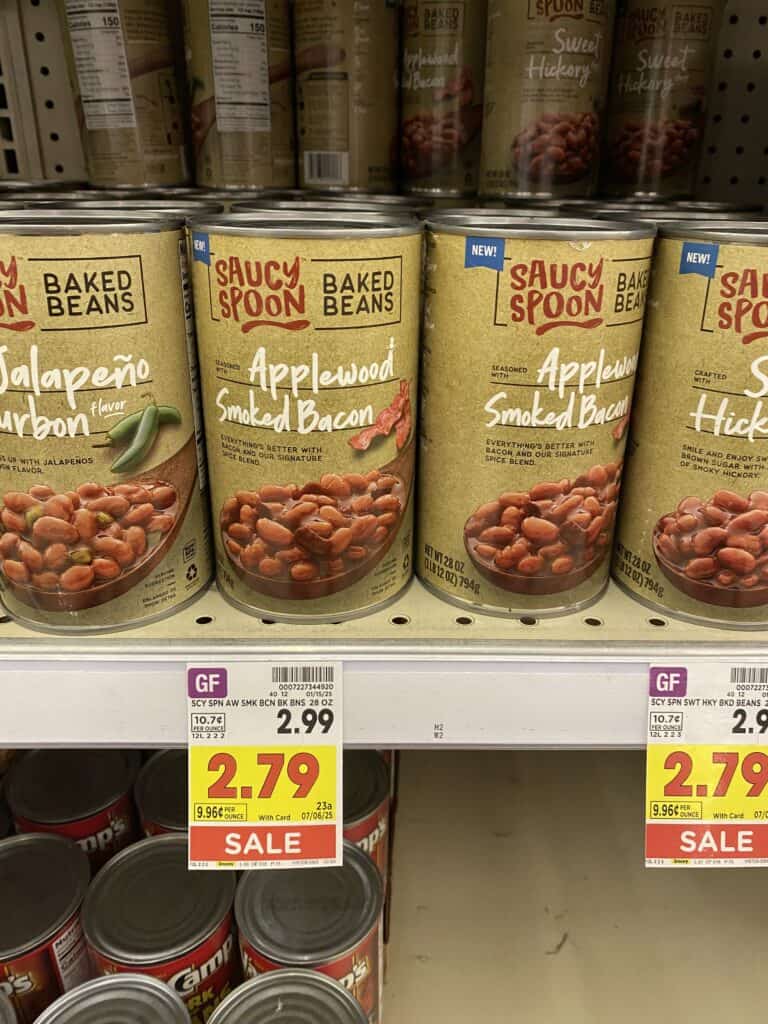 saucy spoon beans kroger shelf image (1)