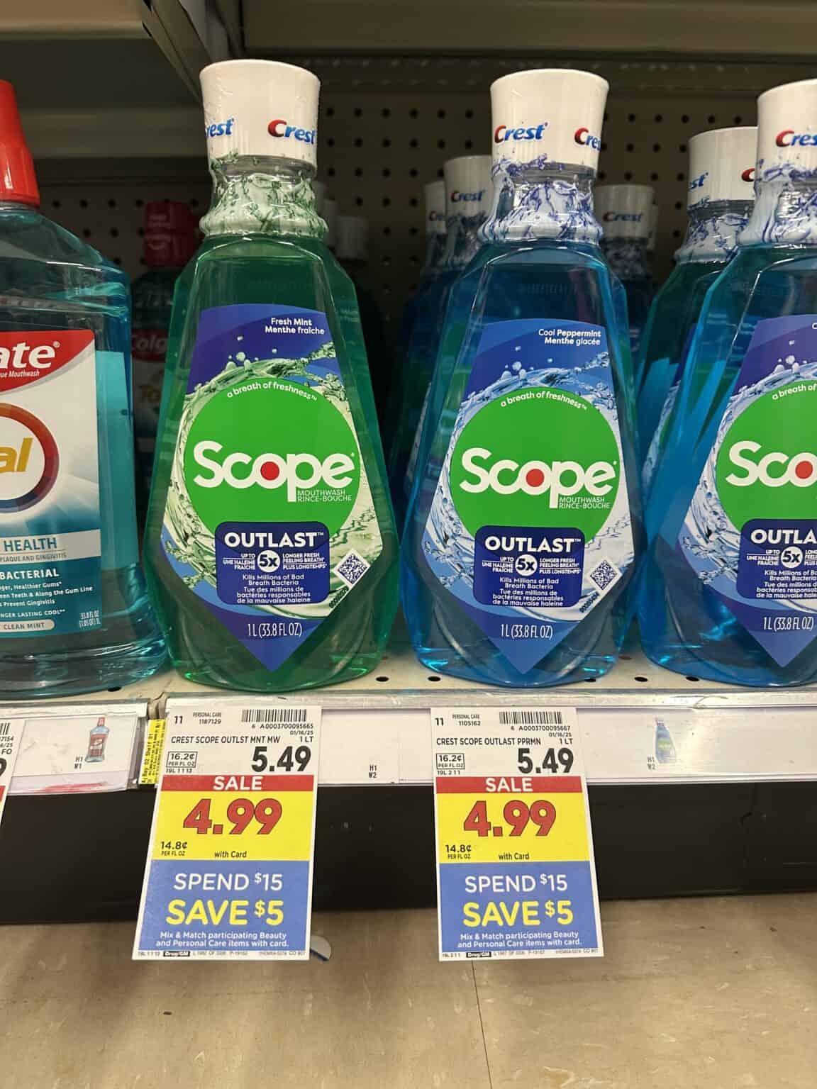 Toothpaste Scope Rectangular Prism Crest Toothpastes and Scope Mouthwash as low as $1.74! - Kroger Krazy