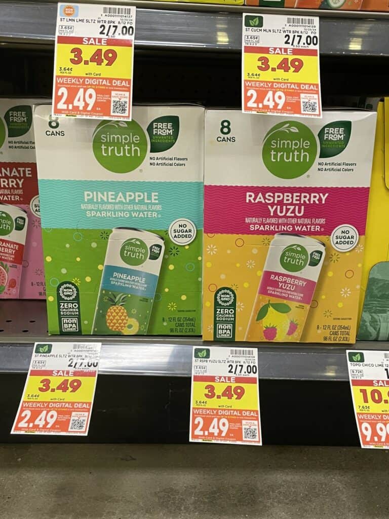 simpe truth sparkling water kroger shelf image (1)