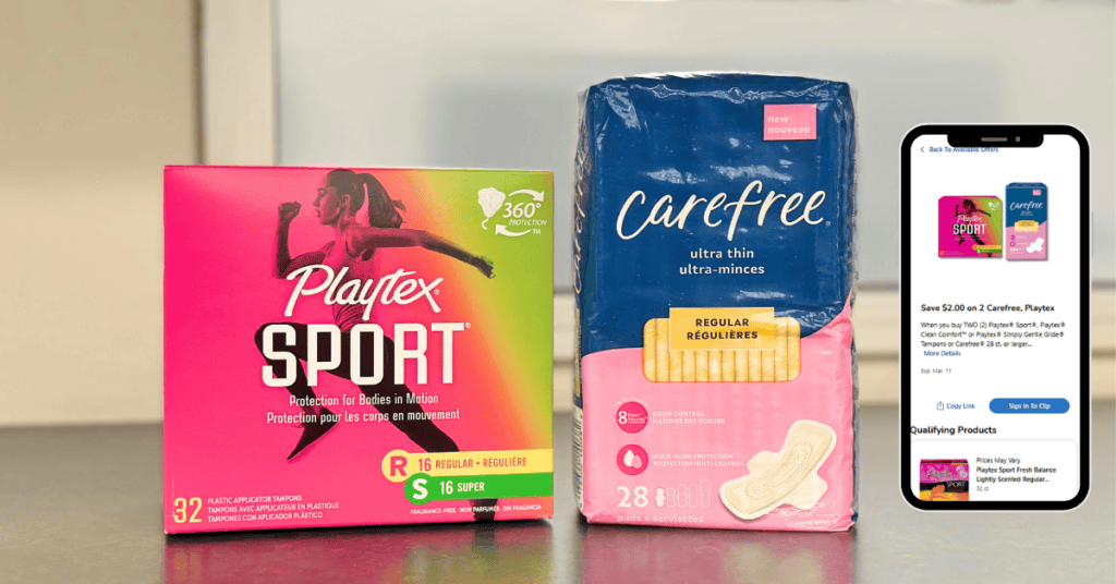 Carefree & Playtex Kroger Digital Coupon