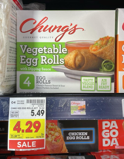 Chung's Egg Rolls Kroger Shelf Image