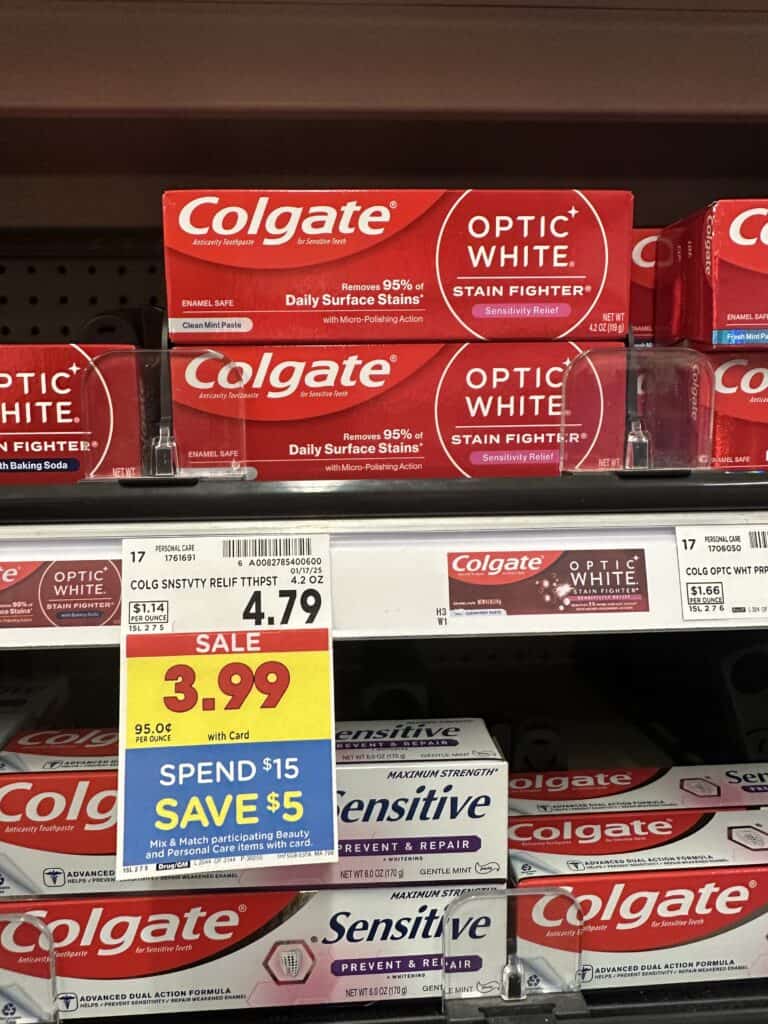 Colgate Toothpaste Kroger Shelf Image