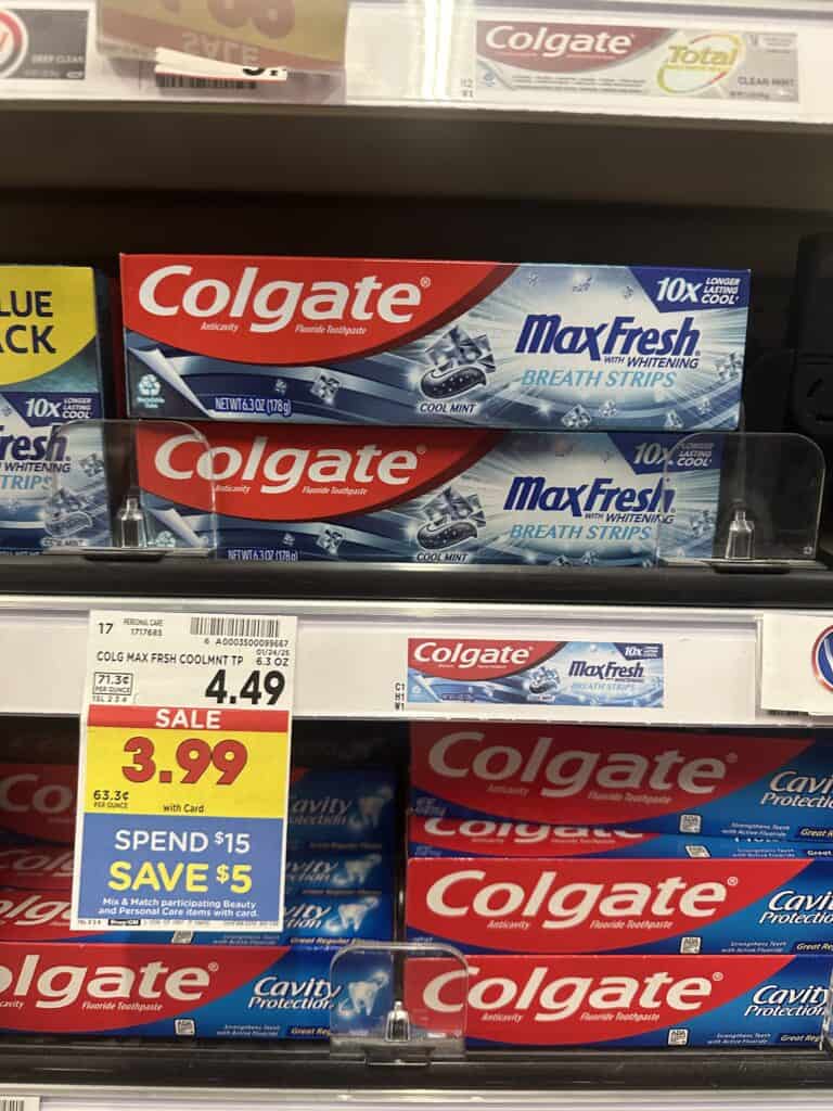 Colgate Toothpaste Kroger Shelf Image