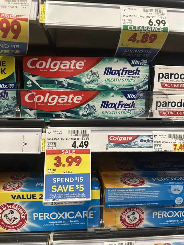 Colgate Toothpaste Kroger Shelf Image