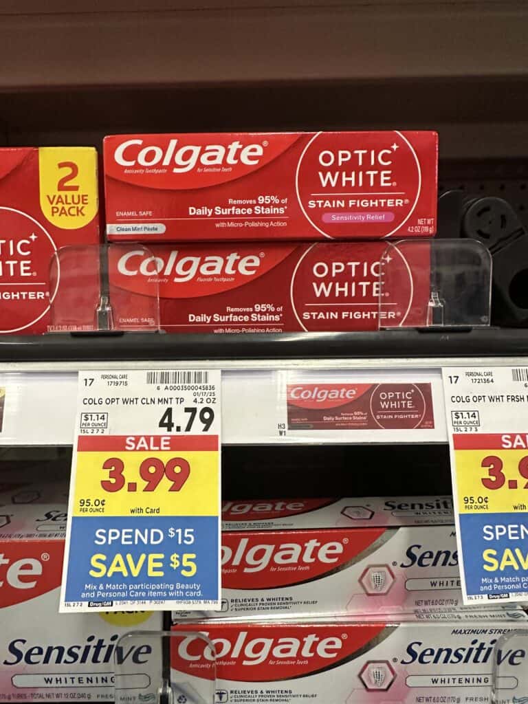 Colgate Toothpaste Kroger Shelf Image