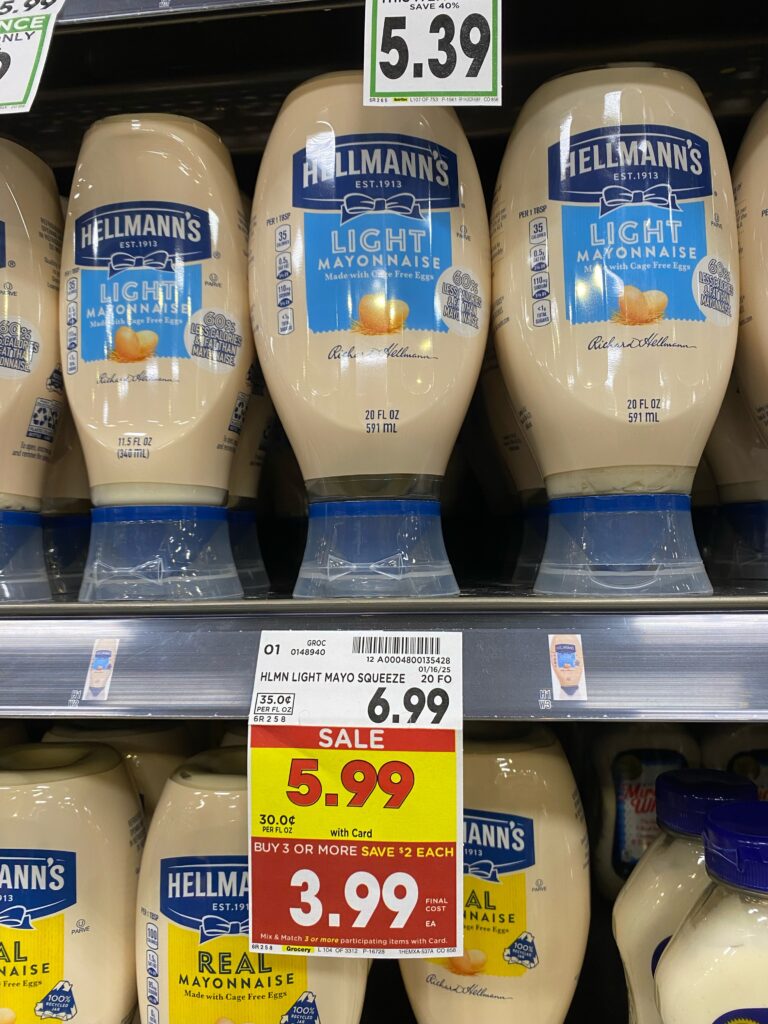 Hellmann's Mayo Kroger Shelf Image 