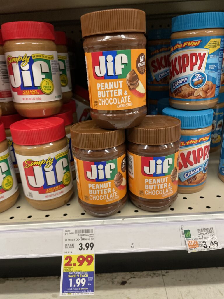 Jif peanut butter kroger shelf image (2)