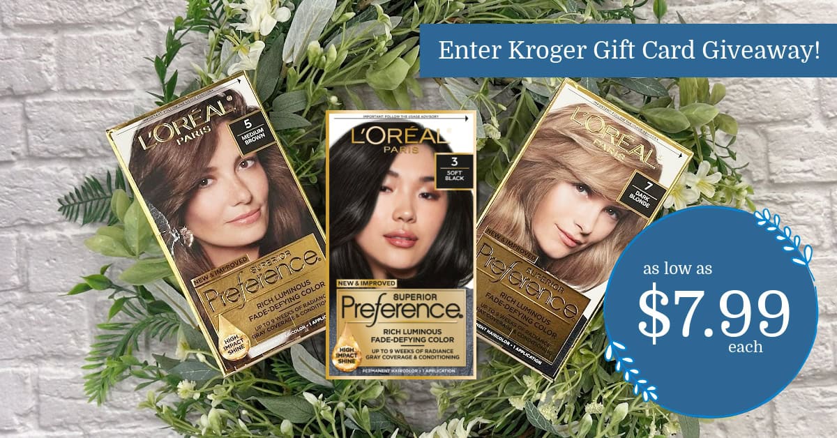 L'Oreal Paris Superior Preference Hair Color is as low as $7.99