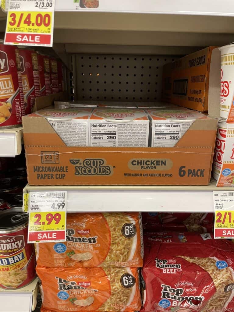 nissin cup noodles kroger shelf image