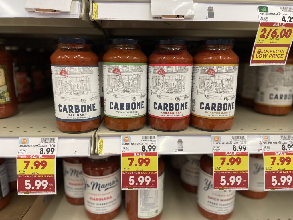 carbone pasta sauce kroger shelf image