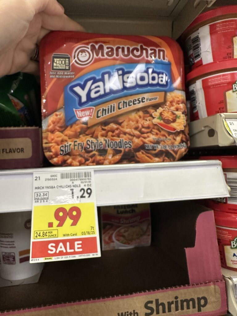 Maruchan Yakisoba Noodles Kroger Shelf Image