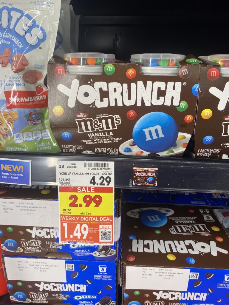 dannon yogurts kroger shelf image