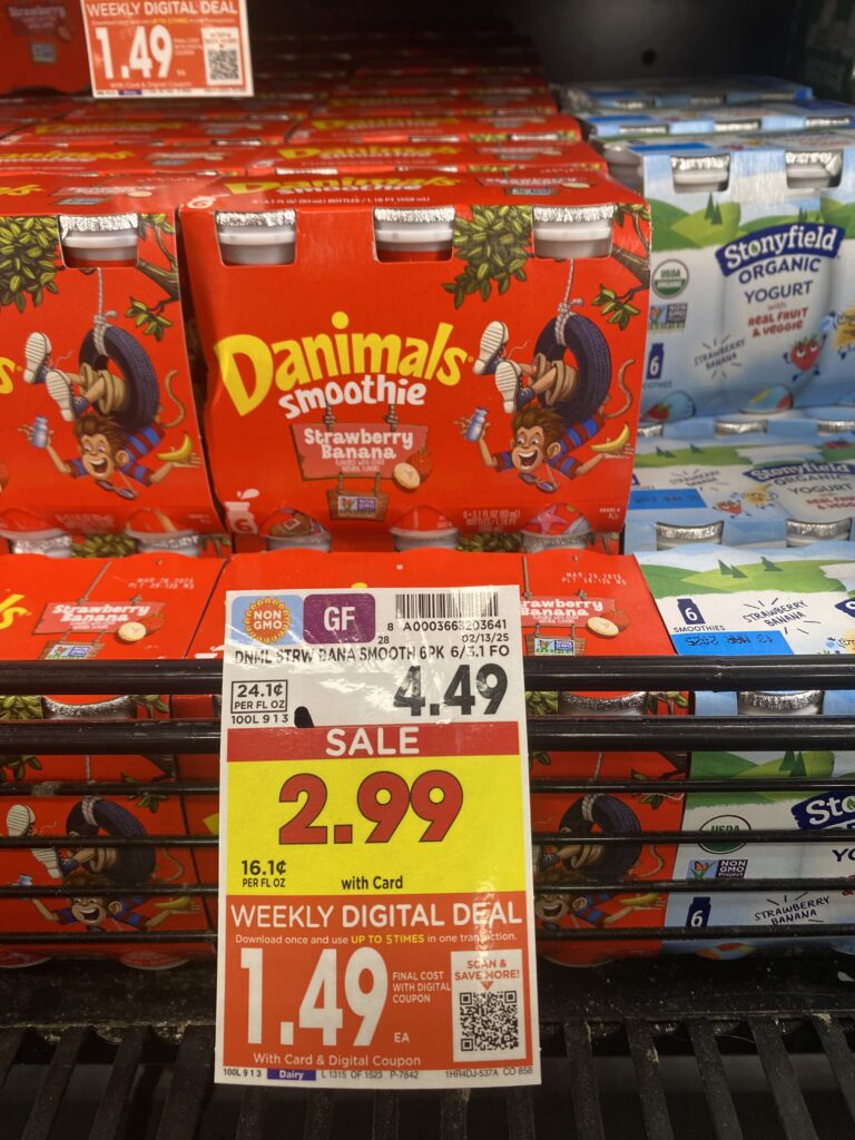 dannon yogurts kroger shelf image