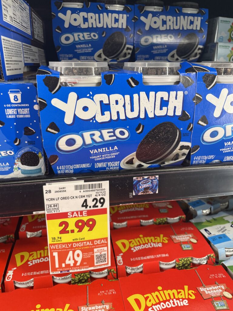 dannon yogurts kroger shelf image