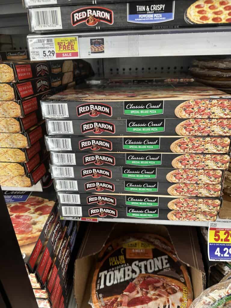 Red Baron Pizzas Kroger Shelf Image 