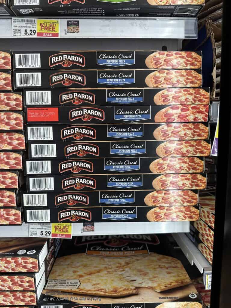 Red Baron Pizzas Kroger Shelf Image 