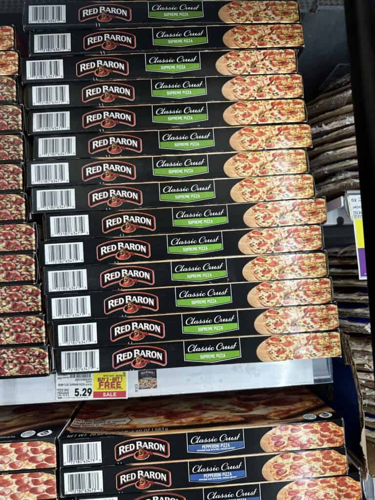 Red Baron Pizzas Kroger Shelf Image 