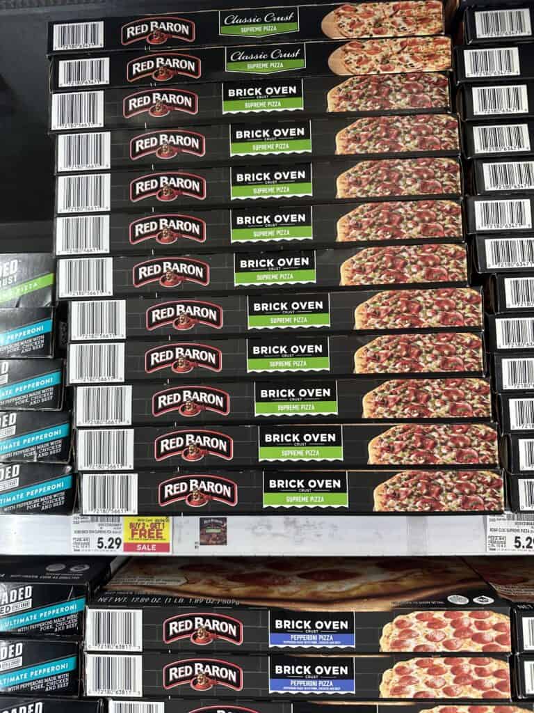 Red Baron Pizzas Kroger Shelf Image 