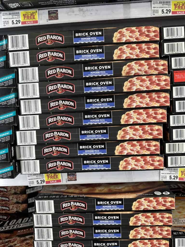 Red Baron Pizzas Kroger Shelf Image 