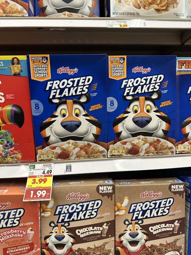 kelloggs cereal kroger shelf image (3)