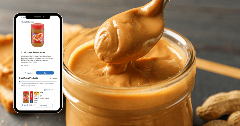 kroger peanut butter digital