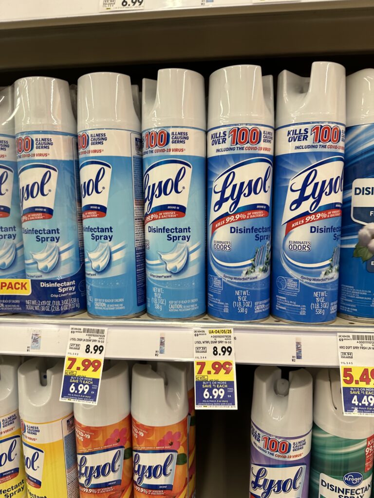 lysol spray kroger shelf image (1)