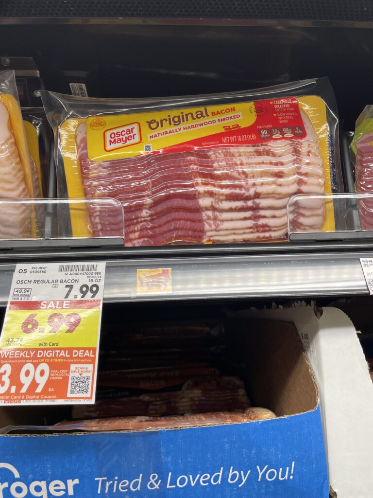 oscar mayer bacon kroger shelf image (2)