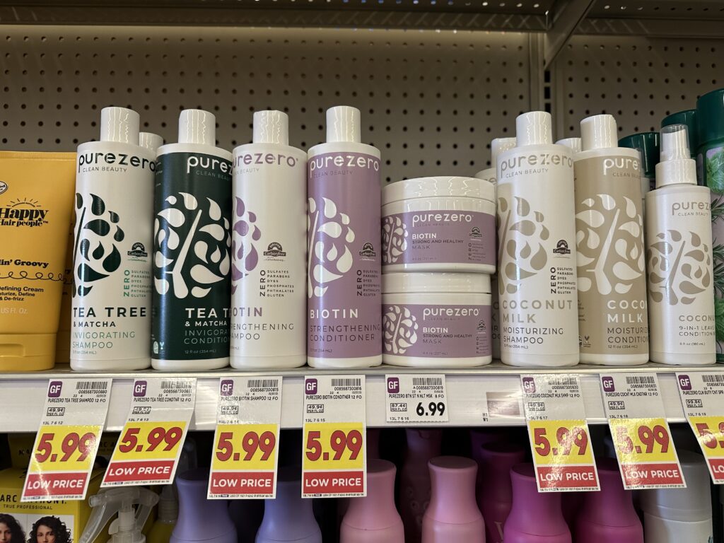 pure zero hair care kroger shelf image