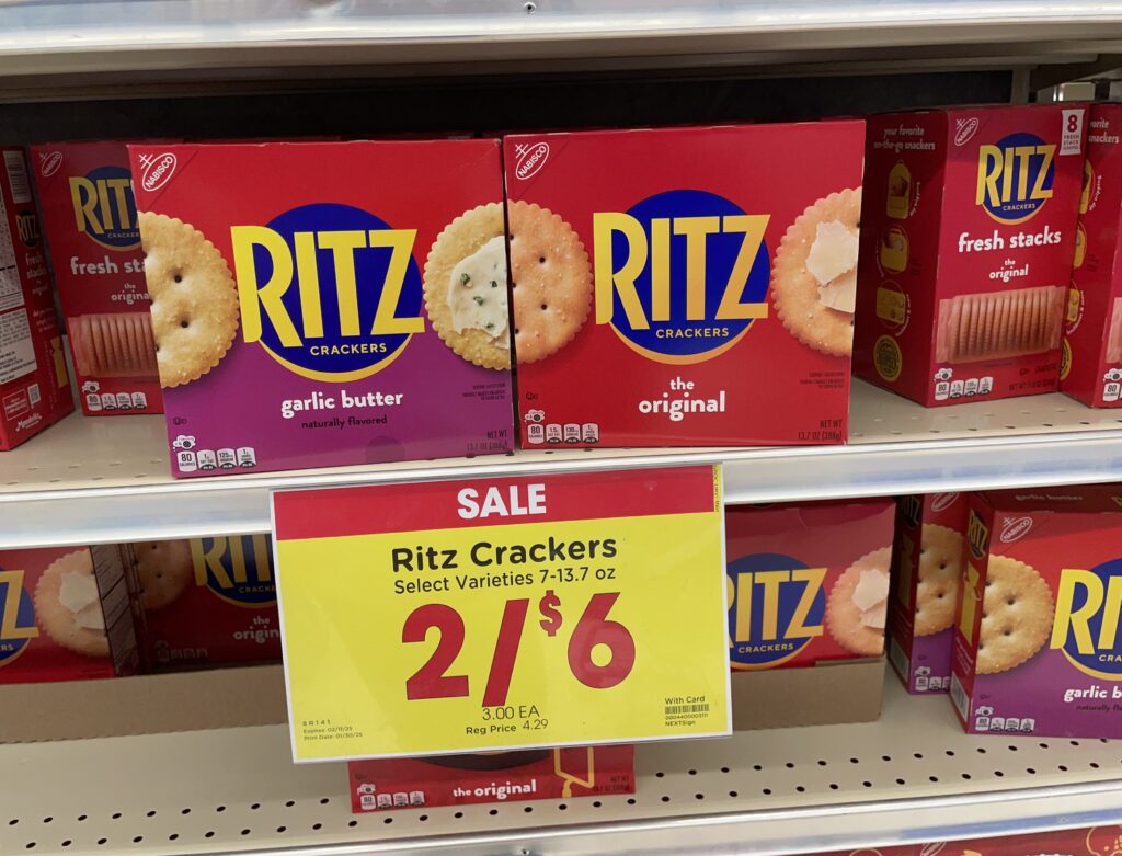 ritz crackers kroger shelf image (2)