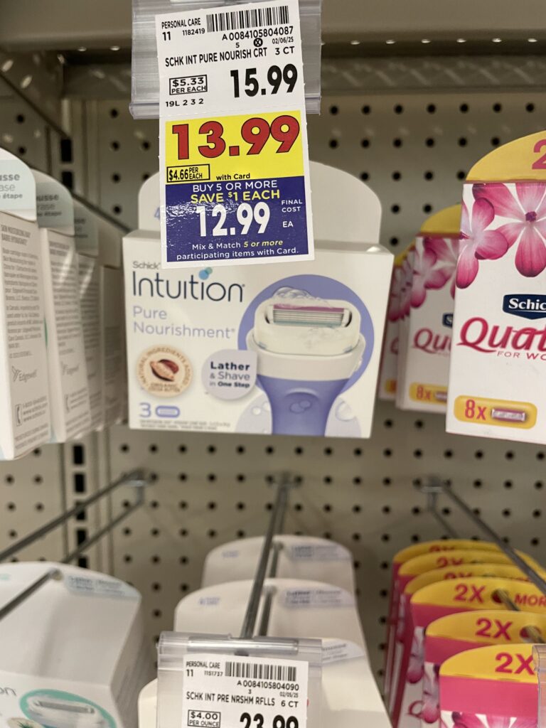 schick nondisposable razors kroger shelf image (1)