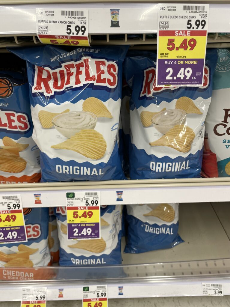 sunchips, doritos, tostitos, ruffles kroger shelf image (5)