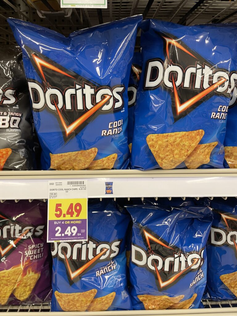 sunchips, doritos, tostitos, ruffles kroger shelf image (5)