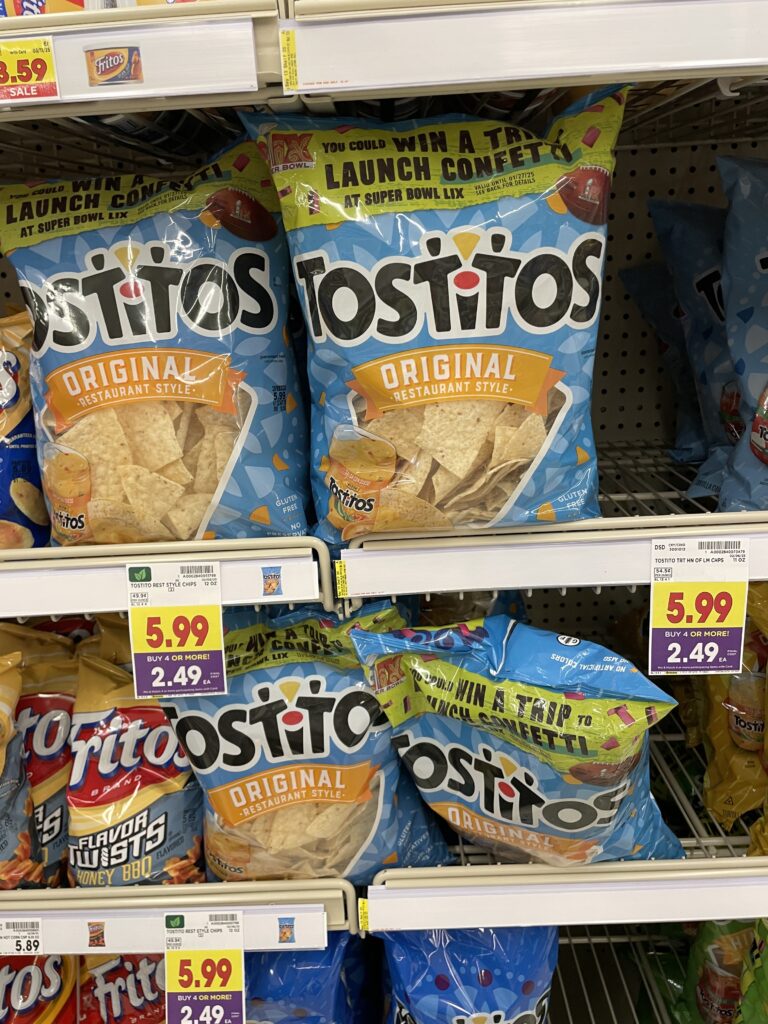 sunchips, doritos, tostitos, ruffles kroger shelf image (5)
