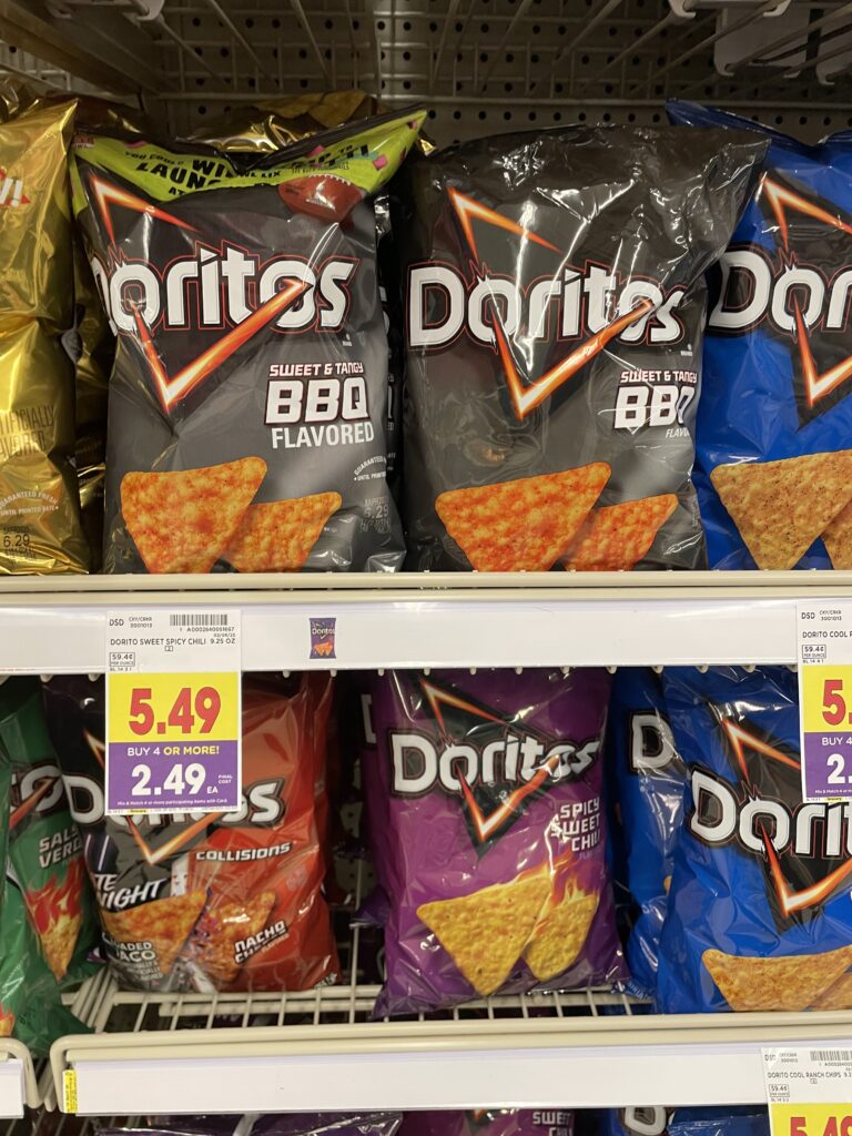 sunchips, doritos, tostitos, ruffles kroger shelf image (5)