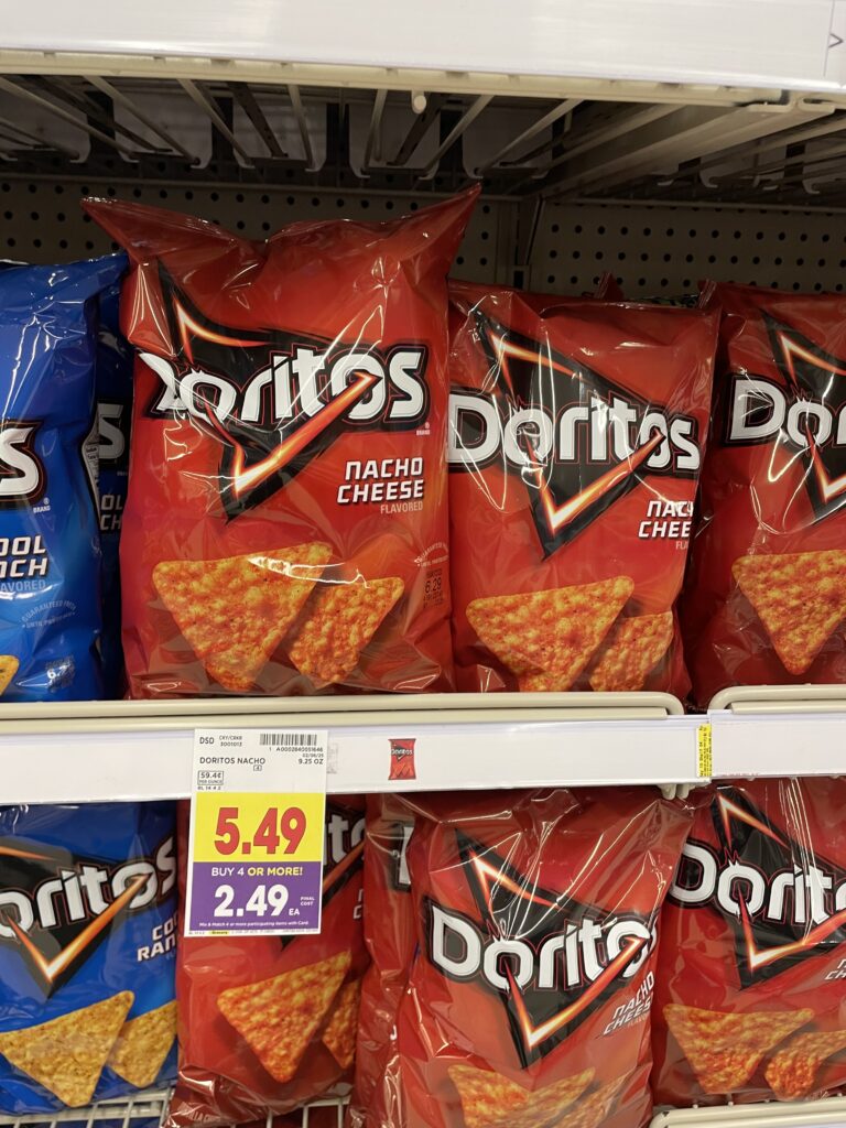 sunchips, doritos, tostitos, ruffles kroger shelf image (5)