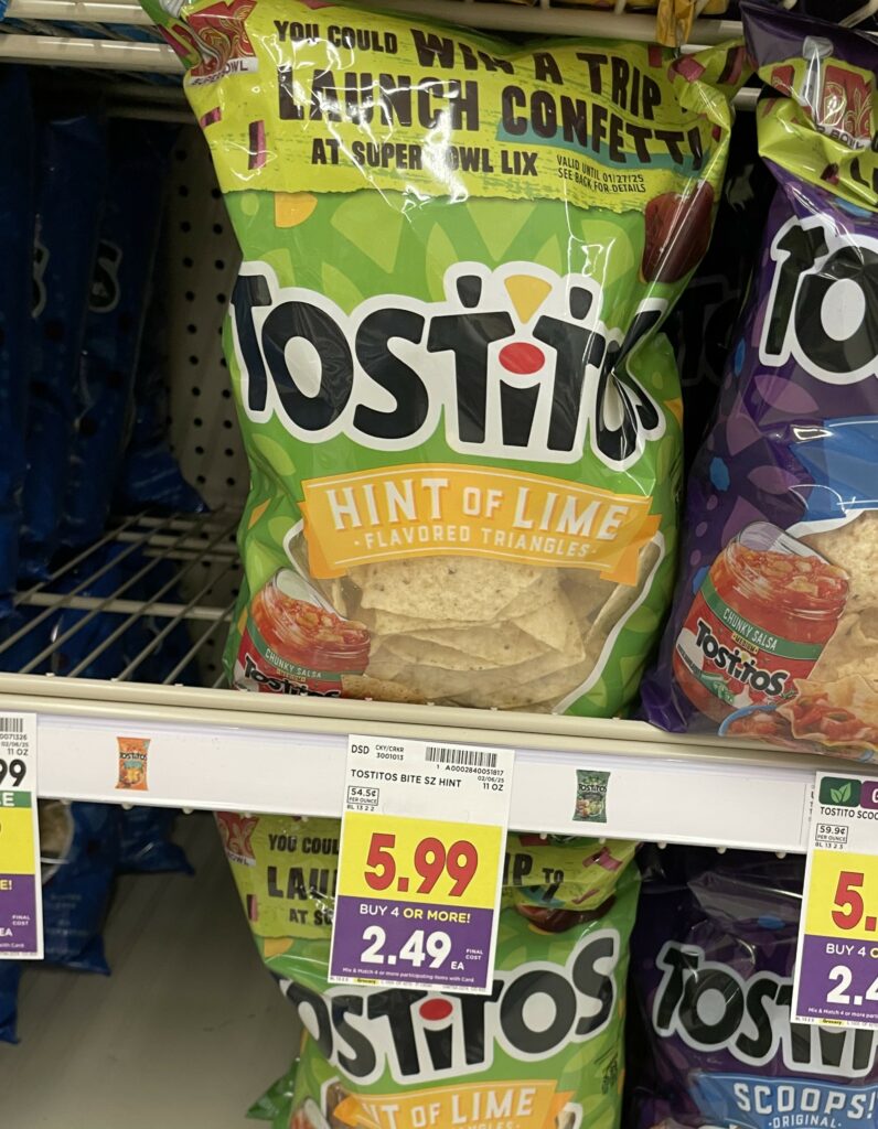 sunchips, doritos, tostitos, ruffles kroger shelf image (5)