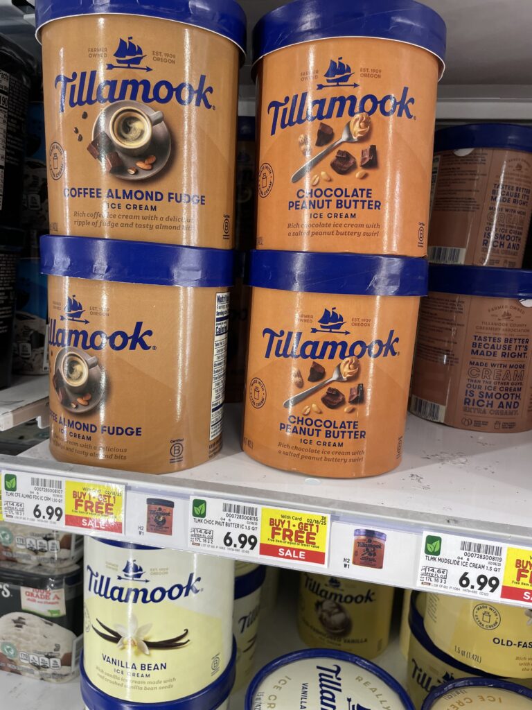 tillamook ice cream kroger shelf image (1)