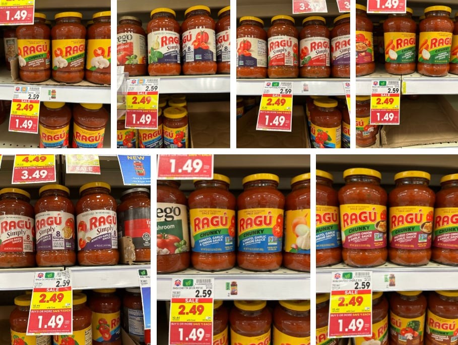 ragu pasta sauce kroger shelf image