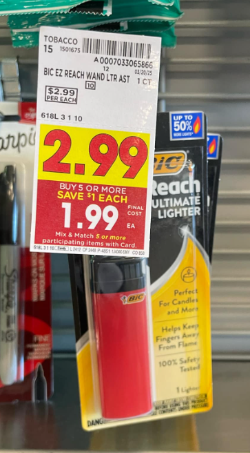 BIC EZ Reach Kroger Shelf Image