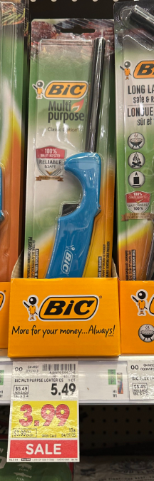 BIC Multipurpose Lighter Kroger Shelf Image