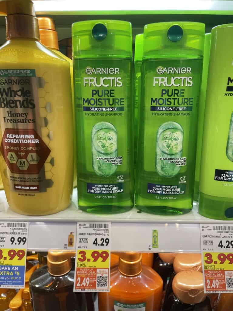 Garnier Fructis Shampoo & Conditioner Kroger Shelf Image